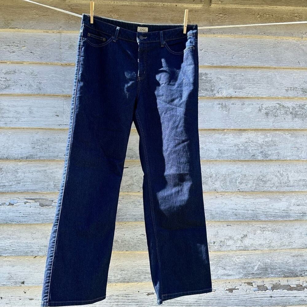LL Bean‎ Women's Blue Jeans Regular Straight Leg Classic Fit Stretch Plus Size